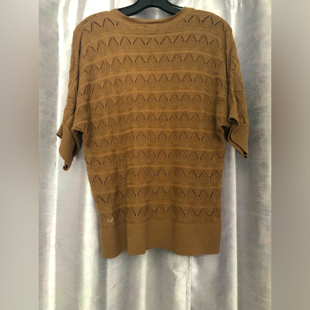 Jones New York XS Mocha short sleeve Sweater